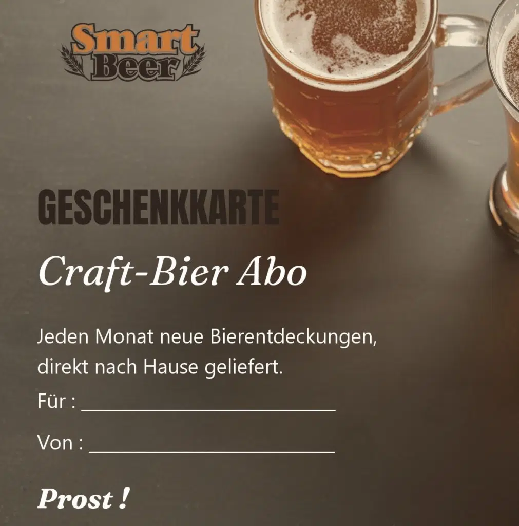 Geschenkkarte für das SmartBeer Bier-Abo